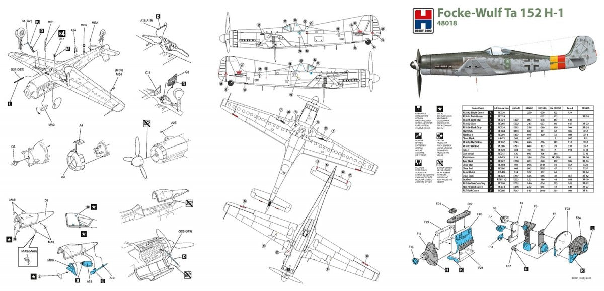 Hobby 2000 48018 Focke-Wulf Ta 152 H-1 (DRAGON + CARTOGRAF) 1/48 – image 3