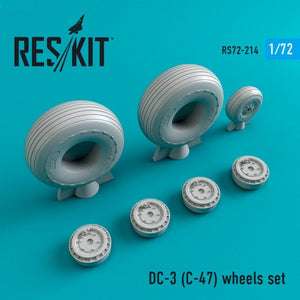 RESKIT RS72-0214 DC- 3 (C-47) wheels set 1/72
