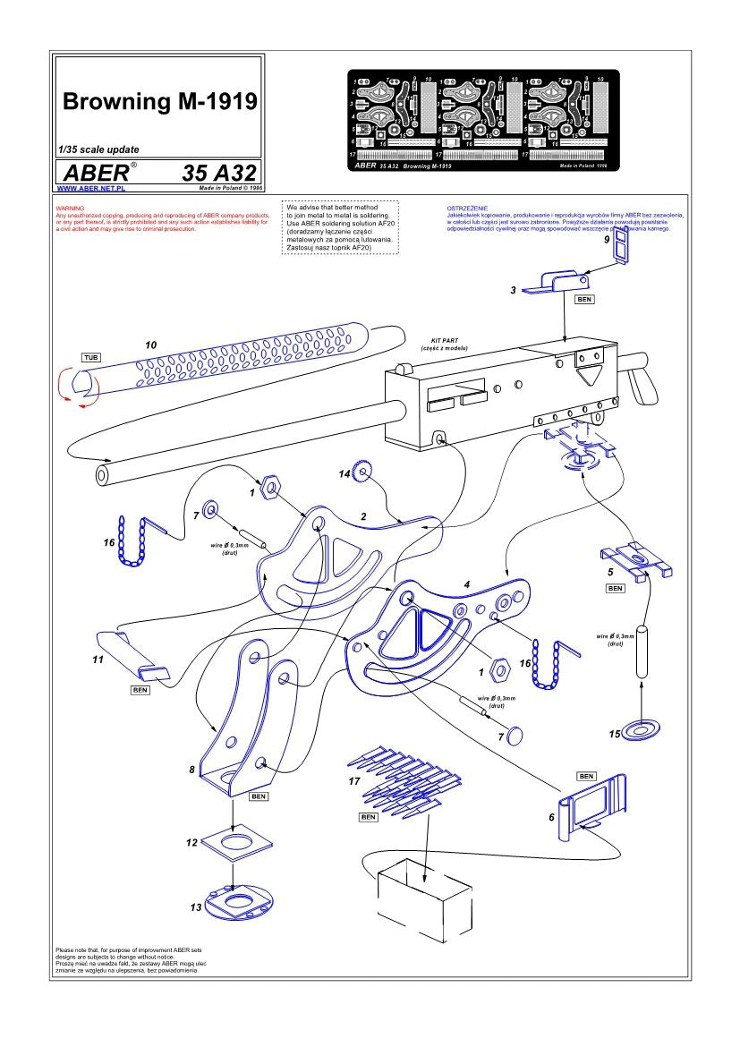 Aber 35A032 Browning M-1919 1/35 – zdjęcie 4