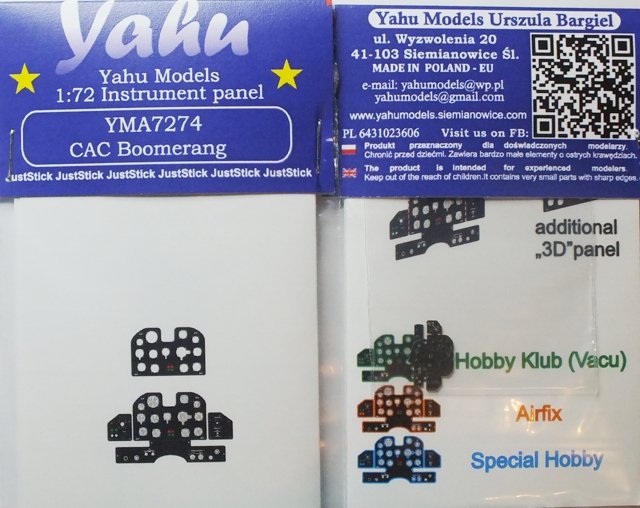 Yahu YMA7274 CAC Boomerang (Special Hobby / Airfix / Hobby Klub) 1/72