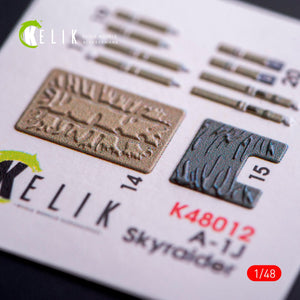 KELIK K48012 A-1J SKYRAIDER INTERIOR 3D DECALS FOR TAMIYA KIT 1/48 – zdjęcie 2