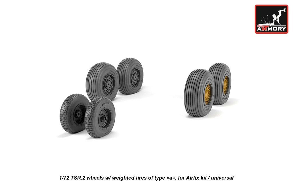 Armory Models AW72414 BAC TSR.2 wheels w/ weighted tires, type “a” (DL) 1/72 – image 4