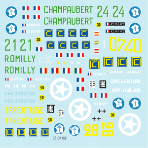 Star Decals 35-C1102 French Shermans # 1 1/35 – zdjęcie 3