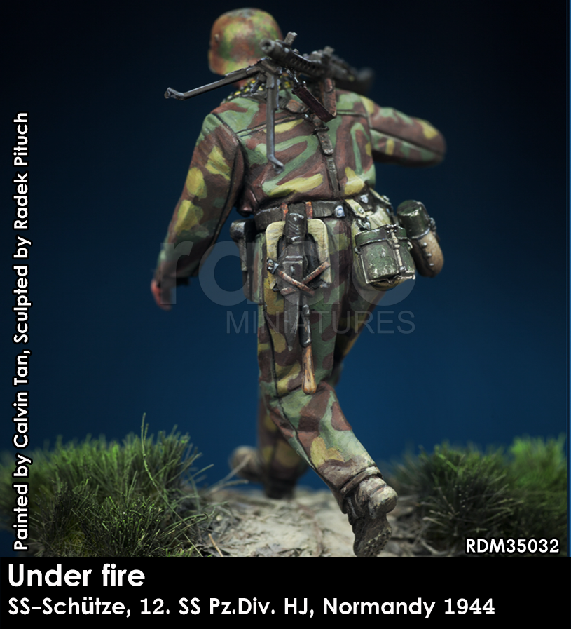 RADO Miniatures RDM35032 Under fire. W-SS MG Schütze, 12. SS-Pz.Div. HJ, Normandy 1944 1/35 – zdjęcie 5