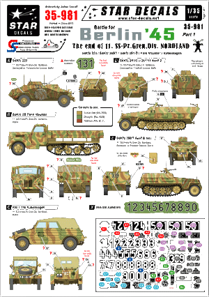 Star Decals 35-981 Berlin 1 The End of Nordland 1/35