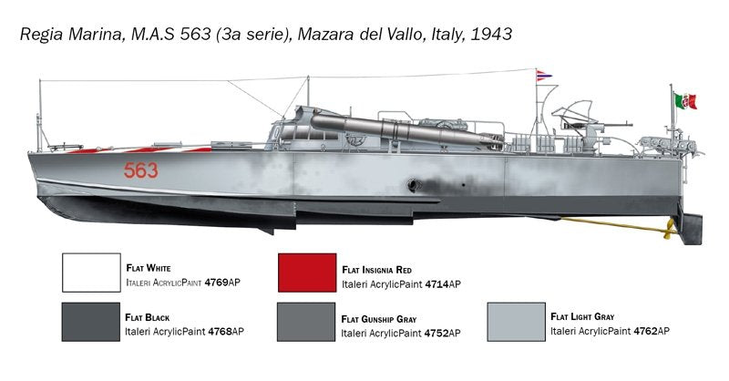 Italeri 5626 M.A.S. 563/568 with crew 1/35 – zdjęcie 3