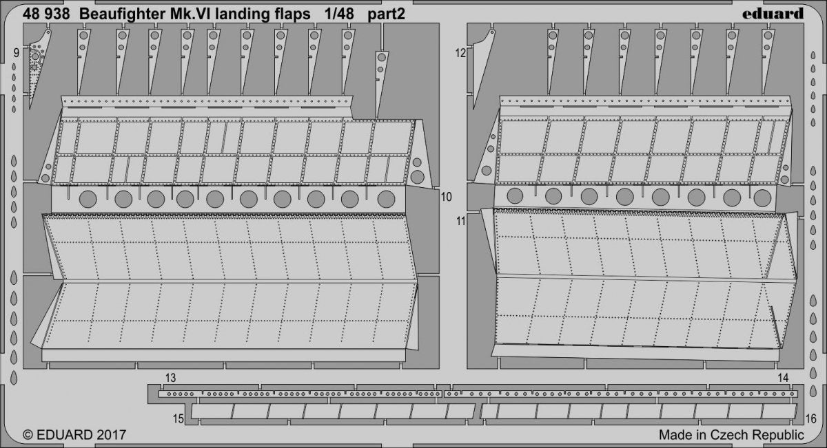 Eduard 48938 Beaufighter Mk. VI landing flaps TAMIYA 1/48 – zdjęcie 2