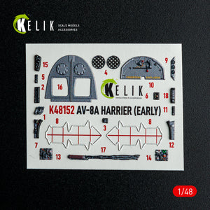 KELIK K48152 AV-8A HARRIER (Early) -interior 3D decals for Kinetic kit 1/48 – image 2