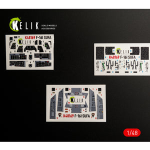 KELIK K48169 F-16I SUFA - interior 30 decals for GWH kit 1/48 – obrázek 2