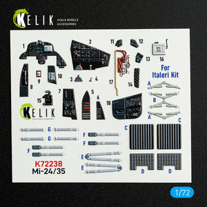 KELIK K72238 Mi-35/24 - interior 30 decals for Italeri kit 1/72 – Bild 5