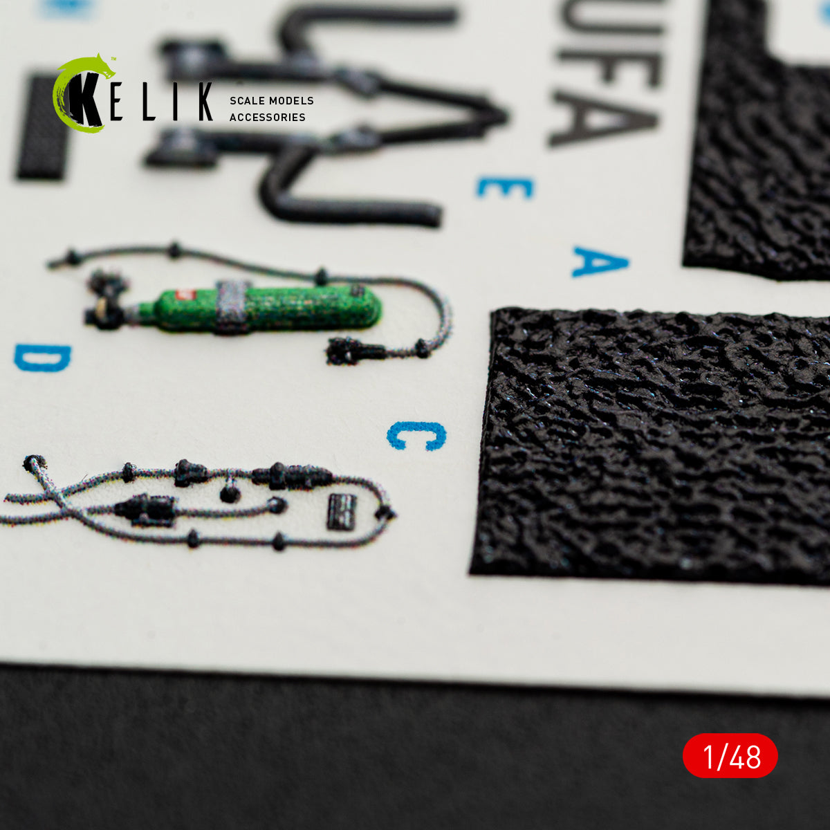 KELIK K48169 F-16I SUFA - interior 30 decals for GWH kit 1/48 – obrázek 3