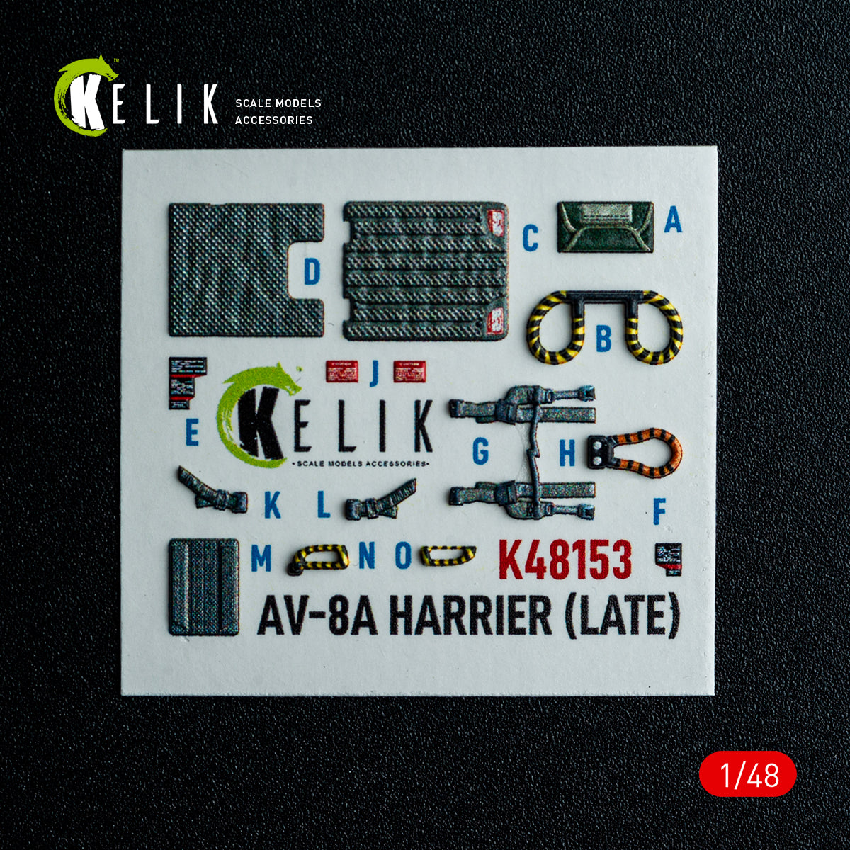 KELIK K48153 AV-8A HARRIER (Late) - interior 3D decals for Kinetic kit 1/48 – Bild 4