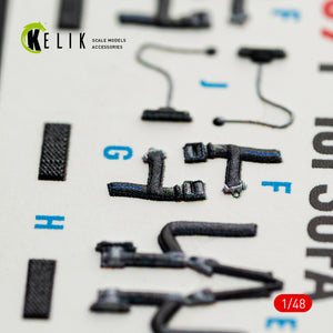 KELIK K48169 F-16I SUFA - interior 30 decals for GWH kit 1/48 – obrázek 4