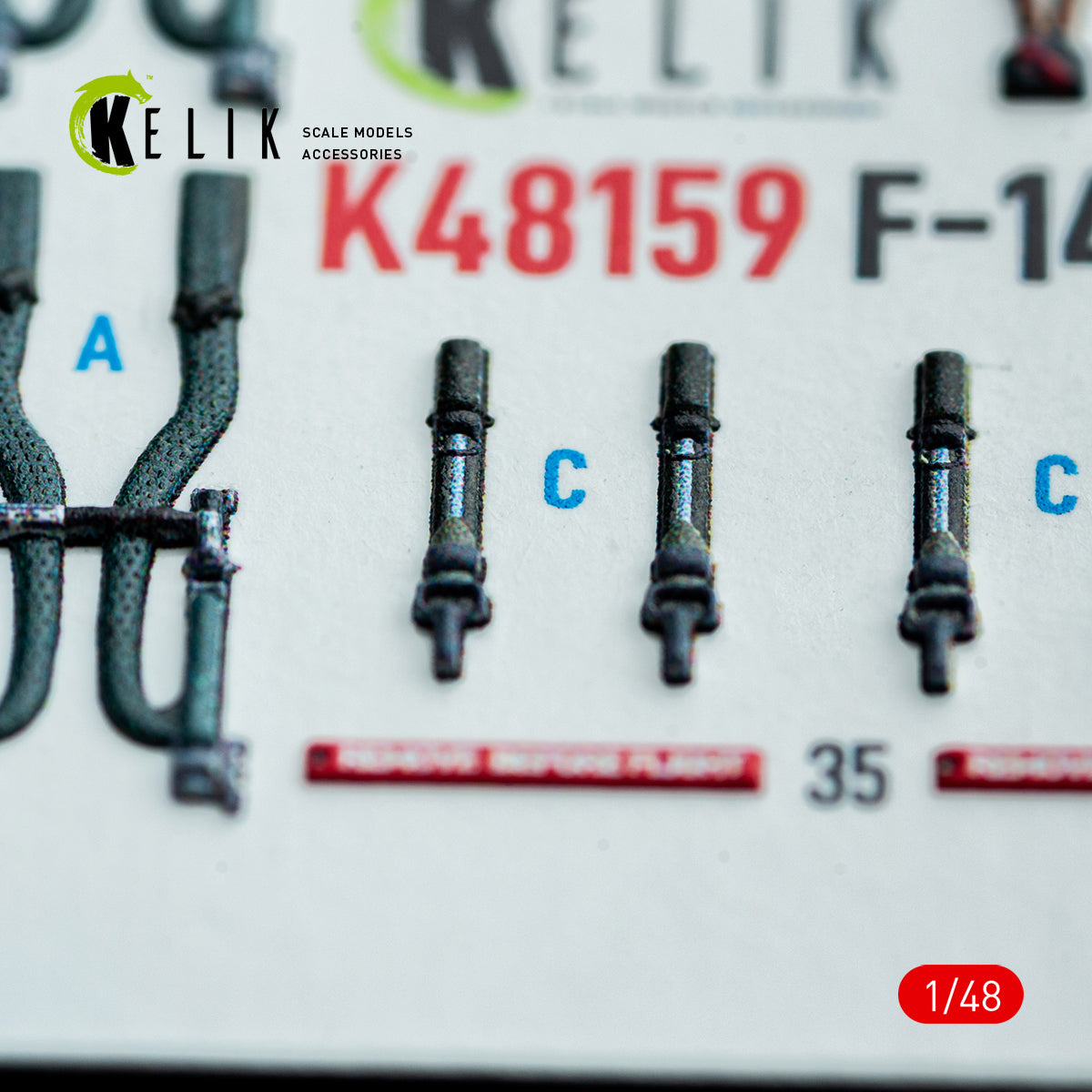 KELIK K48159 F-140 - interior 3D decals for GWH kit 1/48 – Bild 7