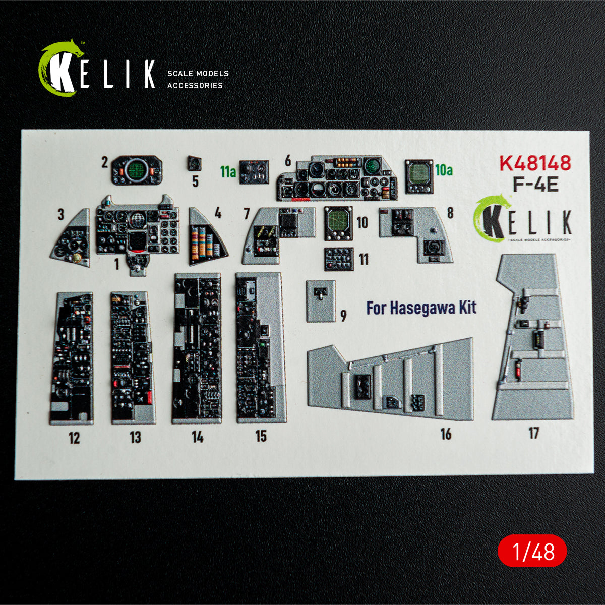 KELIK K48148 F-4E - interior 3D decals for Hasegawa kit 1/48 – image 5