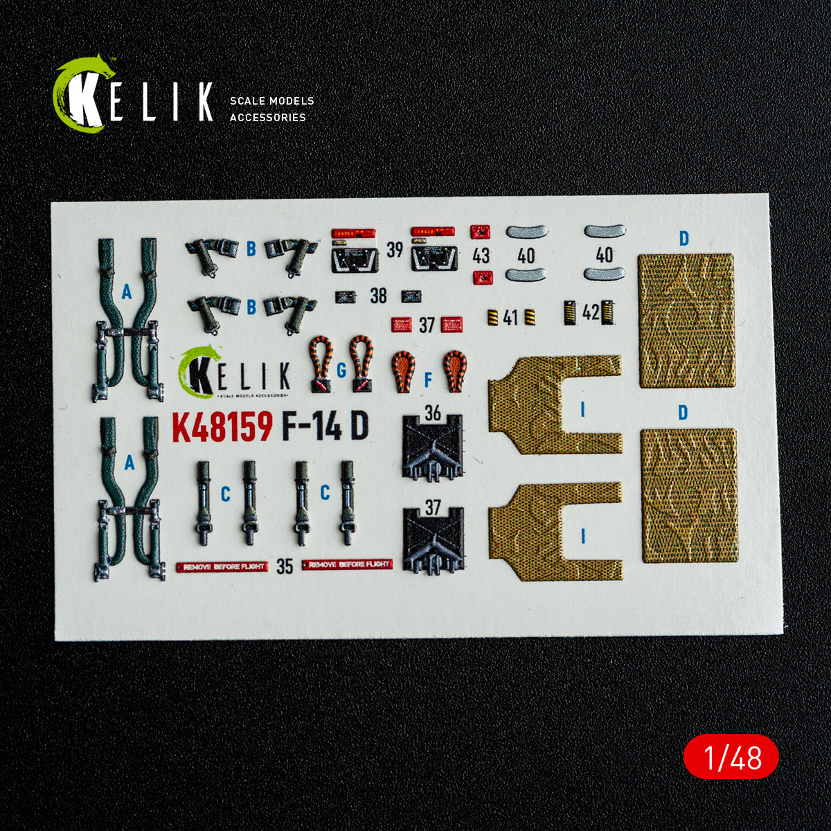 KELIK K48159 F-140 - interior 3D decals for GWH kit 1/48 – Bild 8