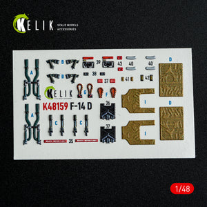KELIK K48159 F-140 - interior 3D decals for GWH kit 1/48 – Bild 8