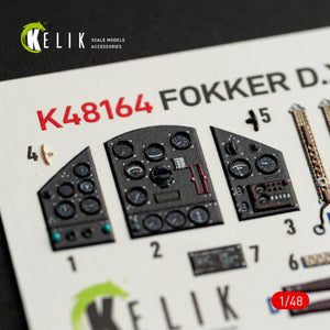 KELIK K48164 FOKKER D.XXI - interior 3D decals for Special Hobby kit 1/48 – obrázek 3