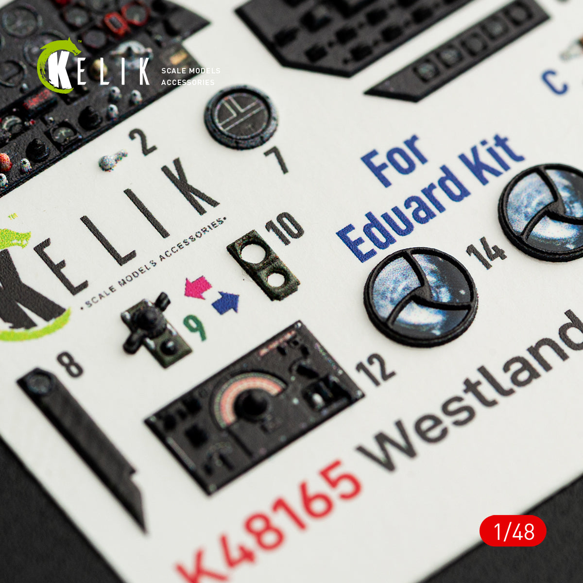 KELIK K48165 Westland Lysander Mk.III - interior 3D decals for Eduard kit 1/48 – obrázek 3