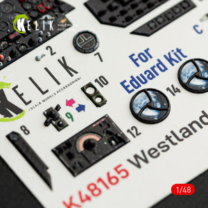 KELIK K48165 Westland Lysander Mk.III - interior 3D decals for Eduard kit 1/48 – obrázek 3