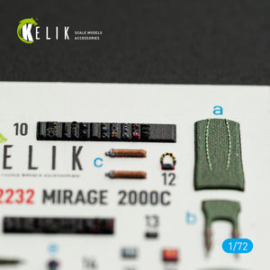 KELIK K72232 Mirage-2000C - interior 3D decals for DreamModel kit 1/72 – imagen 6