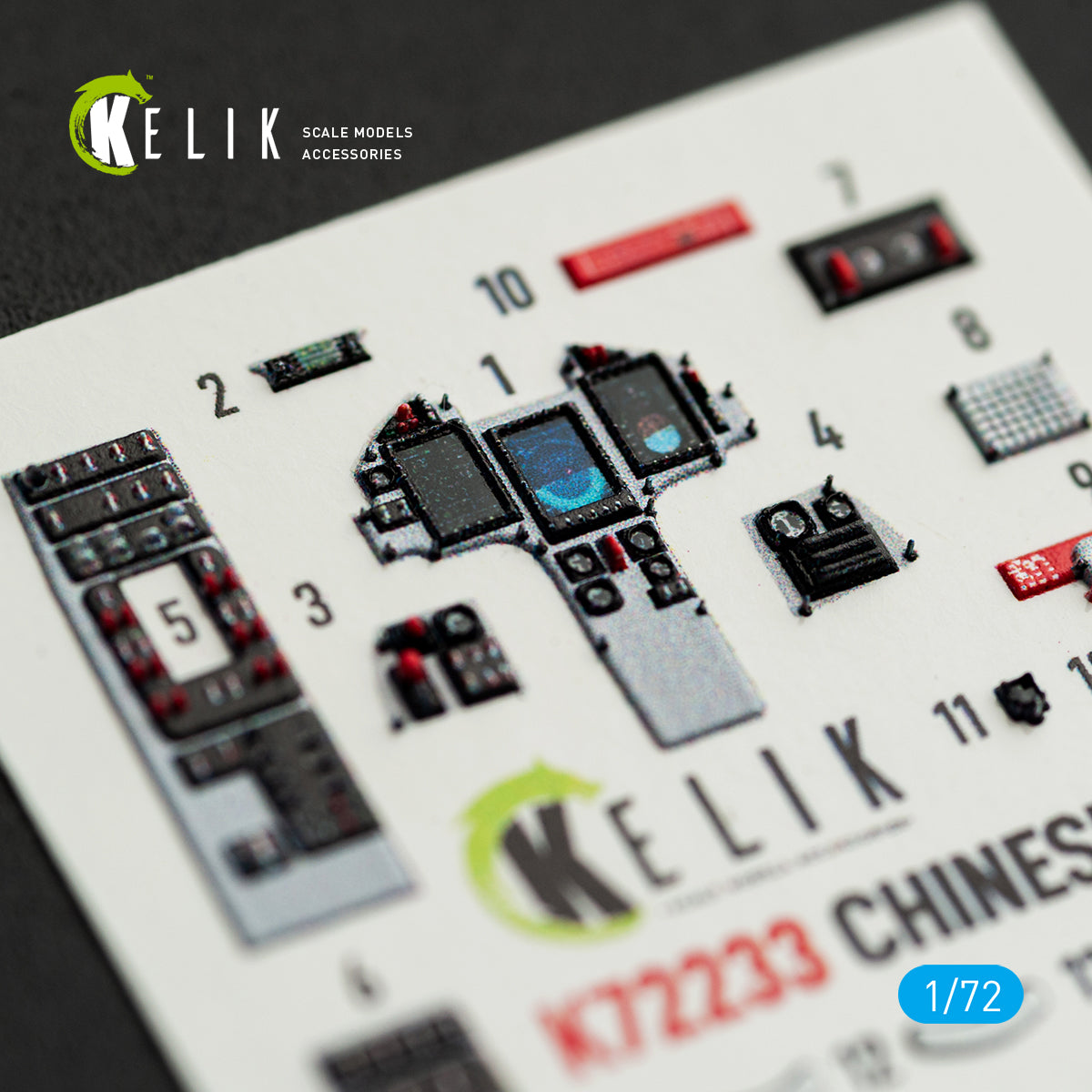 KELIK K72233 Chinese1-10B - interior 3D decals for Trumpeter kit 1/72 – immagine 3