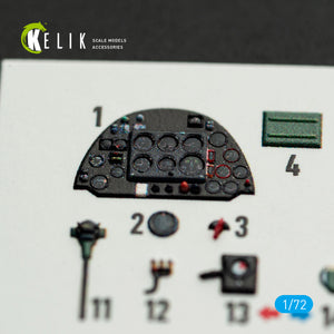 KELIK K72237 Spitfire PR A/B/E Types - interior 3D decals for IBG Models kit 1/72 – zdjęcie 3