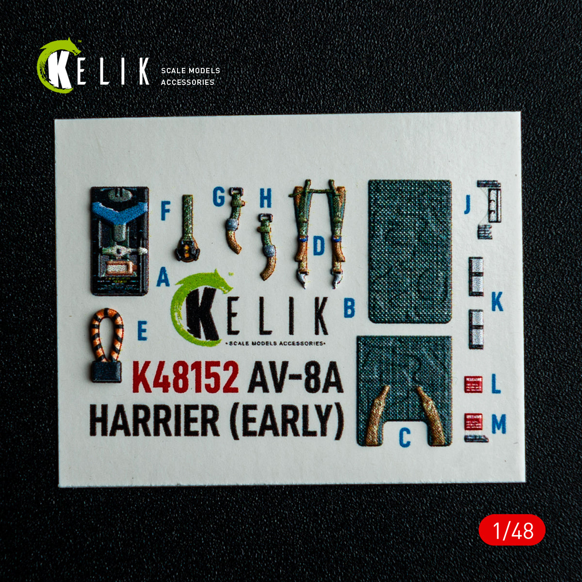 KELIK K48152 AV-8A HARRIER (Early) -interior 3D decals for Kinetic kit 1/48 – image 10