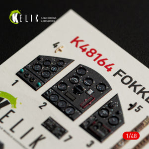 KELIK K48164 FOKKER D.XXI - interior 3D decals for Special Hobby kit 1/48 – obrázek 4