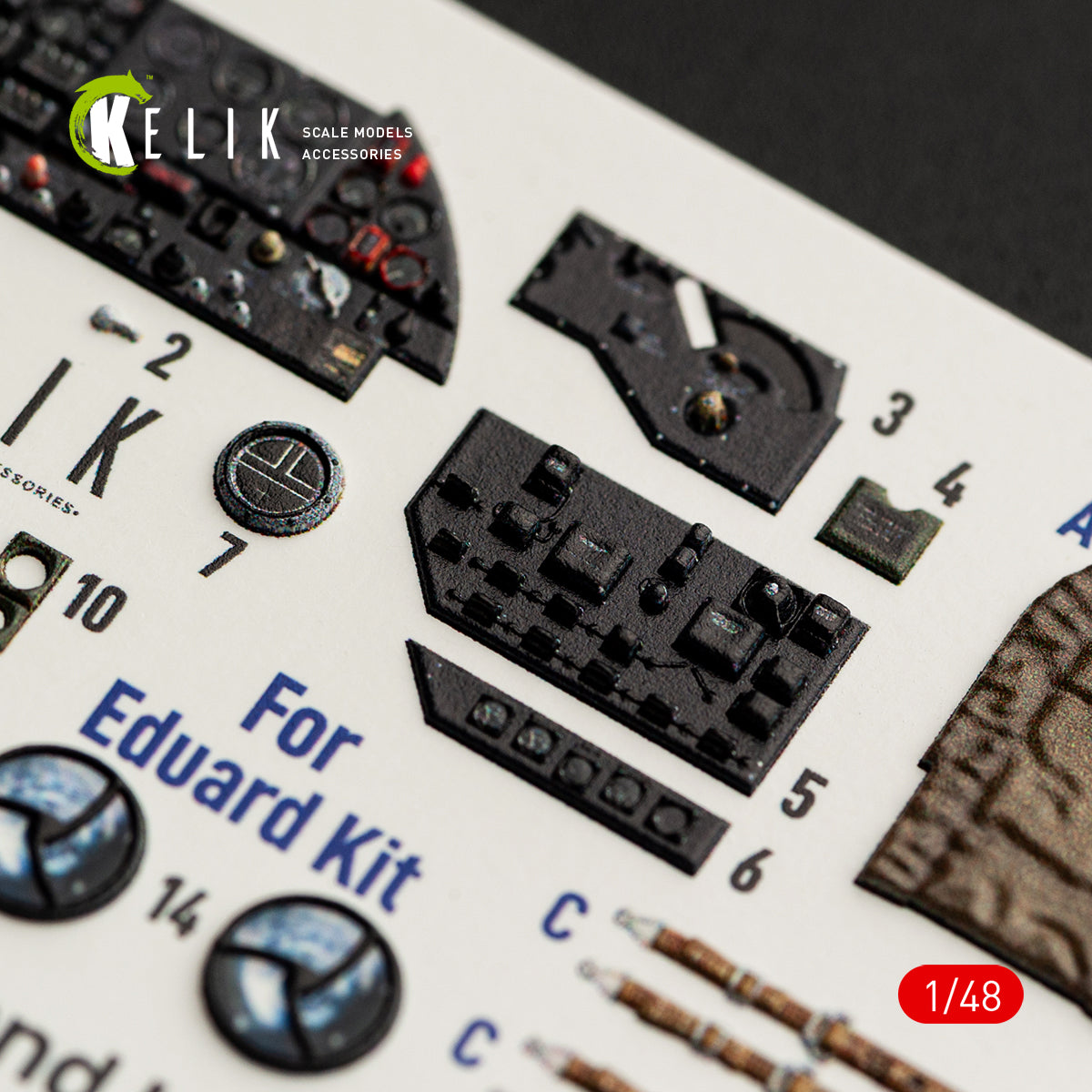 KELIK K48165 Westland Lysander Mk.III - interior 3D decals for Eduard kit 1/48 – obrázek 4