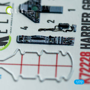 KELIK K72228 Harrier Gr1/Gr3 (Early) - interior 3D decals for Italeri kit 1/72 – obrázek 5