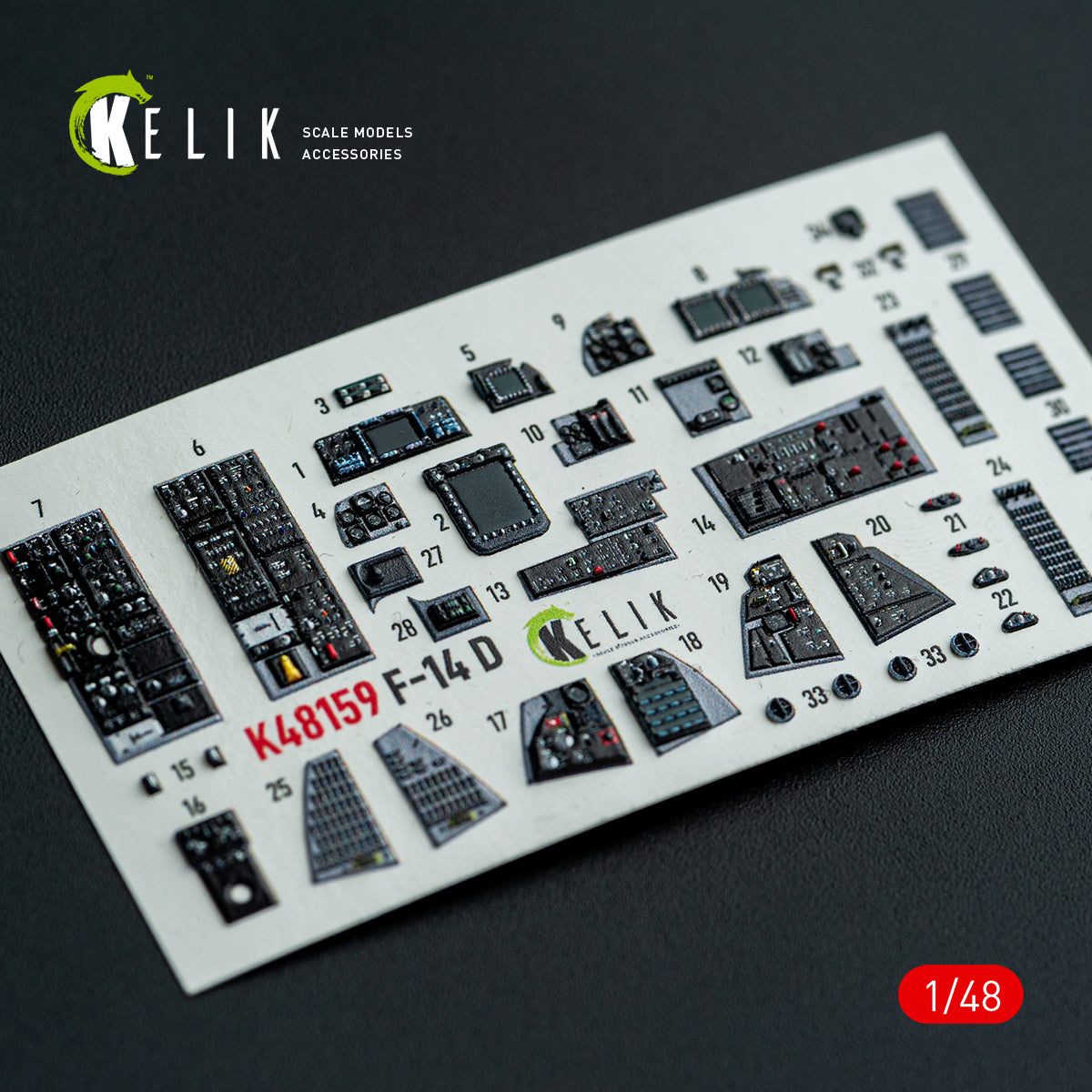 KELIK K48159 F-140 - interior 3D decals for GWH kit 1/48 – Bild 11