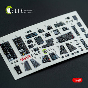 KELIK K48159 F-140 - interior 3D decals for GWH kit 1/48 – Bild 11