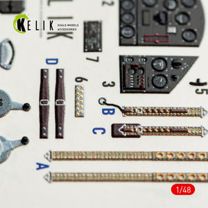 KELIK K48164 FOKKER D.XXI - interior 3D decals for Special Hobby kit 1/48 – obrázek 6