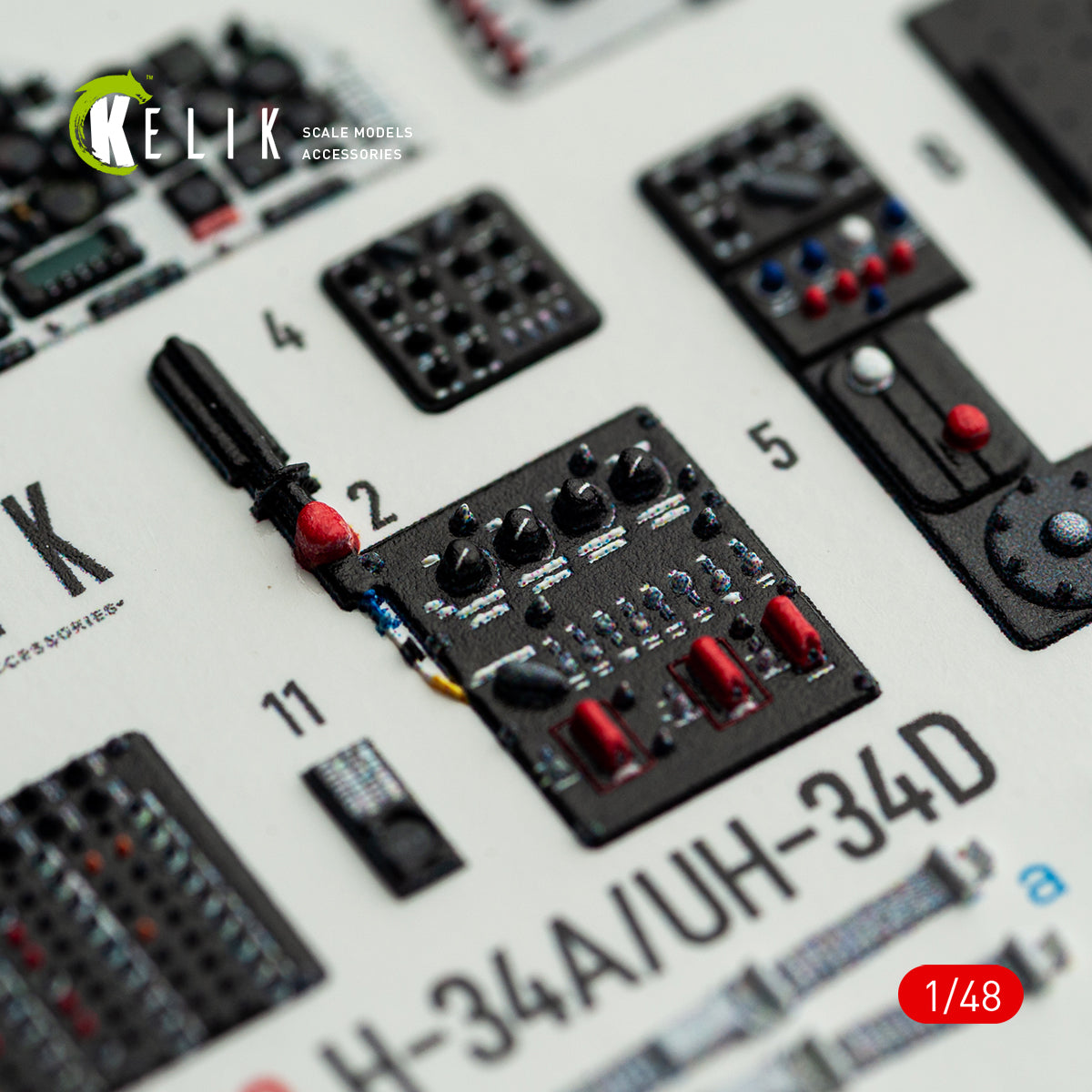 KELIK K48172 H-34A/UH-34D - interior 3D decals for Italeri kit 1/48 – Bild 6