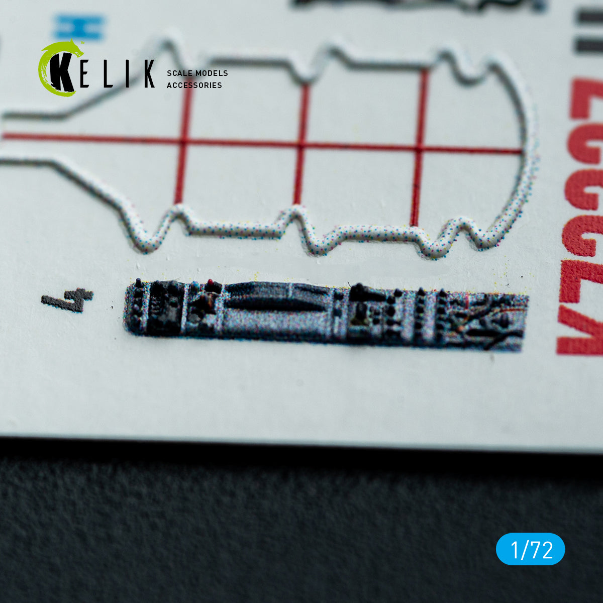 KELIK K72227 Harrier Gr3 (Late) - interior 3D decals for Italeri kit 1/72 – obrázek 4