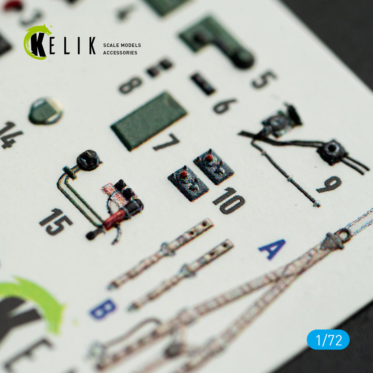 KELIK K72237 Spitfire PR A/B/E Types - interior 3D decals for IBG Models kit 1/72 – zdjęcie 6