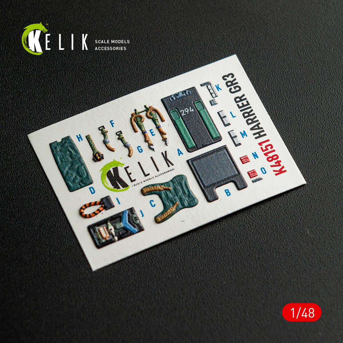 KELIK K48151 HARRIER GR3 - interior 3D decals for Kinetic kit 1/48 – Bild 13