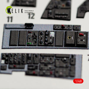 KELIK K48169 F-16I SUFA - interior 30 decals for GWH kit 1/48 – obrázek 12