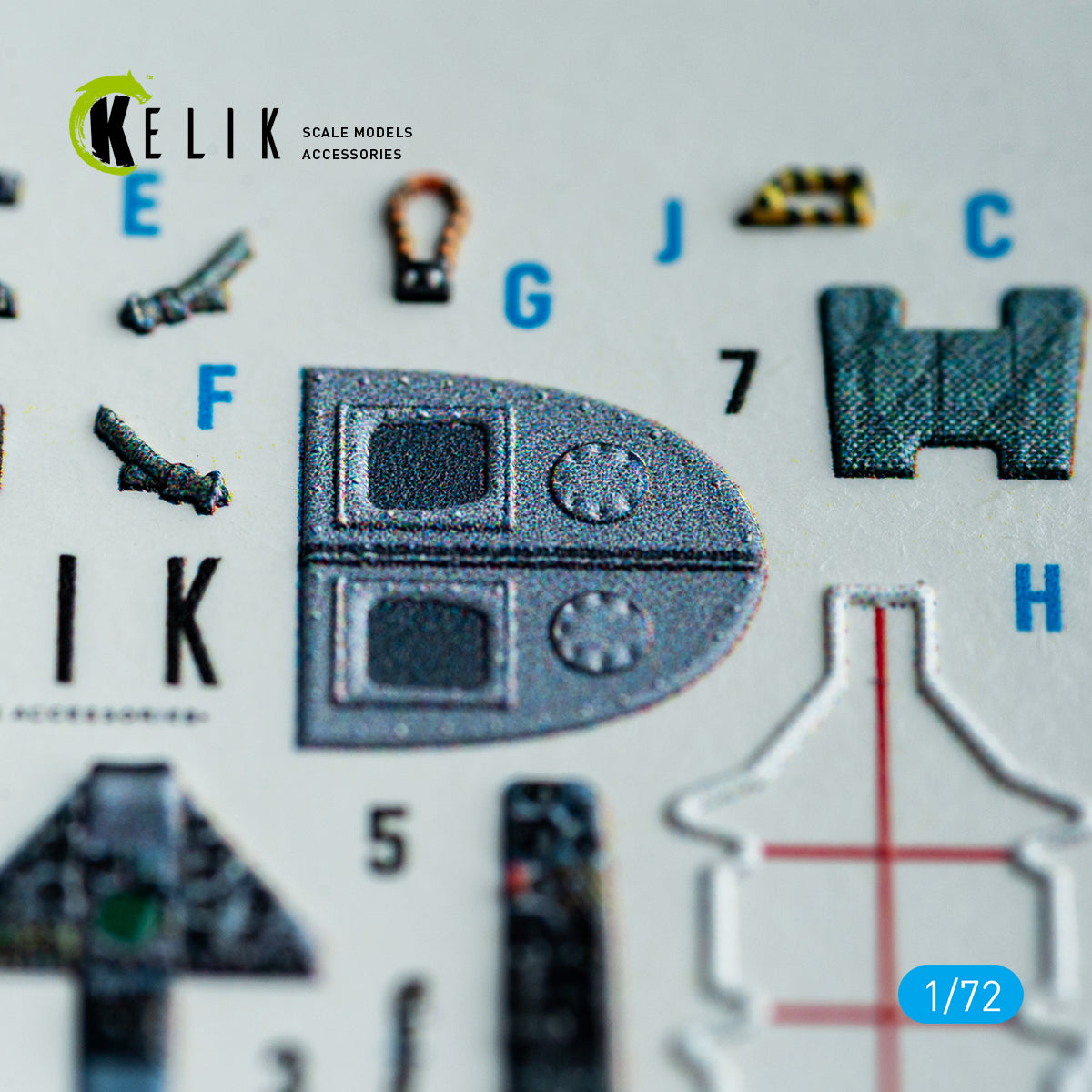 KELIK K72228 Harrier Gr1/Gr3 (Early) - interior 3D decals for Italeri kit 1/72 – obrázek 7