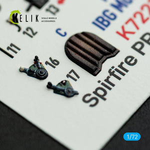 KELIK K72237 Spitfire PR A/B/E Types - interior 3D decals for IBG Models kit 1/72 – zdjęcie 7
