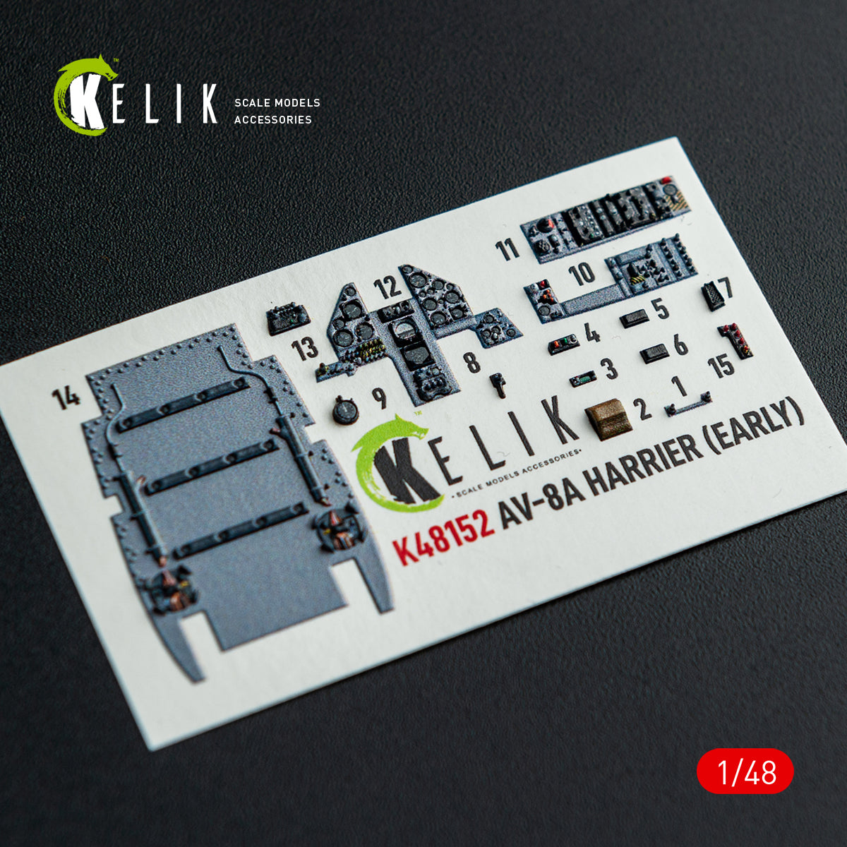 KELIK K48152 AV-8A HARRIER (Early) -interior 3D decals for Kinetic kit 1/48 – image 14