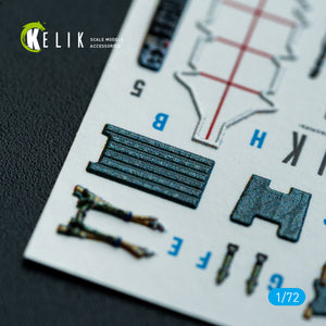KELIK K72227 Harrier Gr3 (Late) - interior 3D decals for Italeri kit 1/72 – obrázek 2