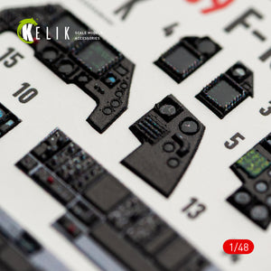KELIK K48169 F-16I SUFA - interior 30 decals for GWH kit 1/48 – obrázek 14