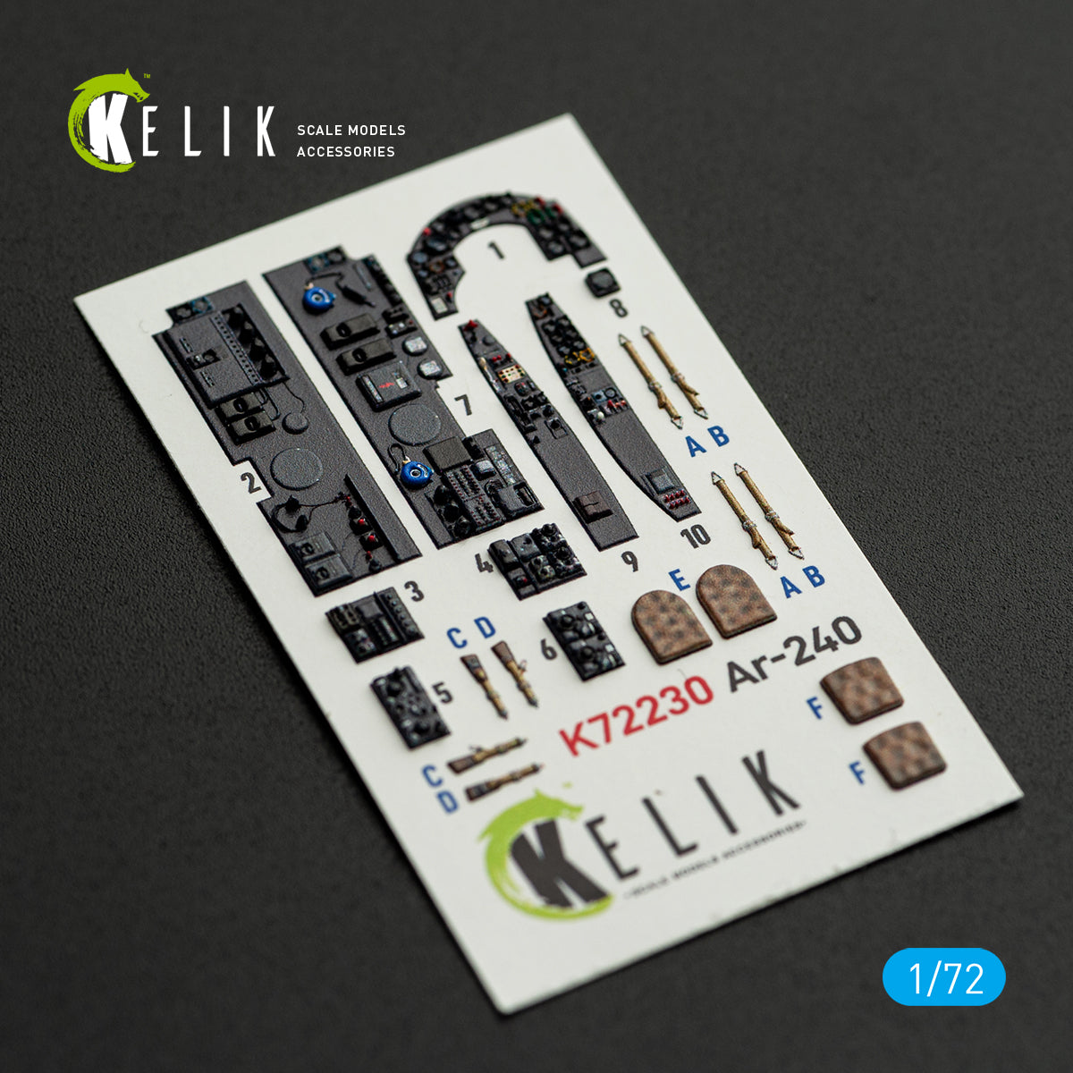 KELIK K72230 Ar-240 - interior 3D decals for Revell kit 1/72