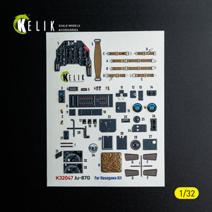 KELIK K32047 Ju-87G - interior 3D decals for Hasegawa kit 1/32 – immagine 2