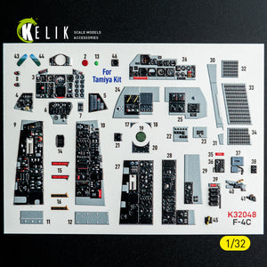KELIK K32048 F-4C - interior 3D decals for Tamiya kit 1/32 – immagine 2