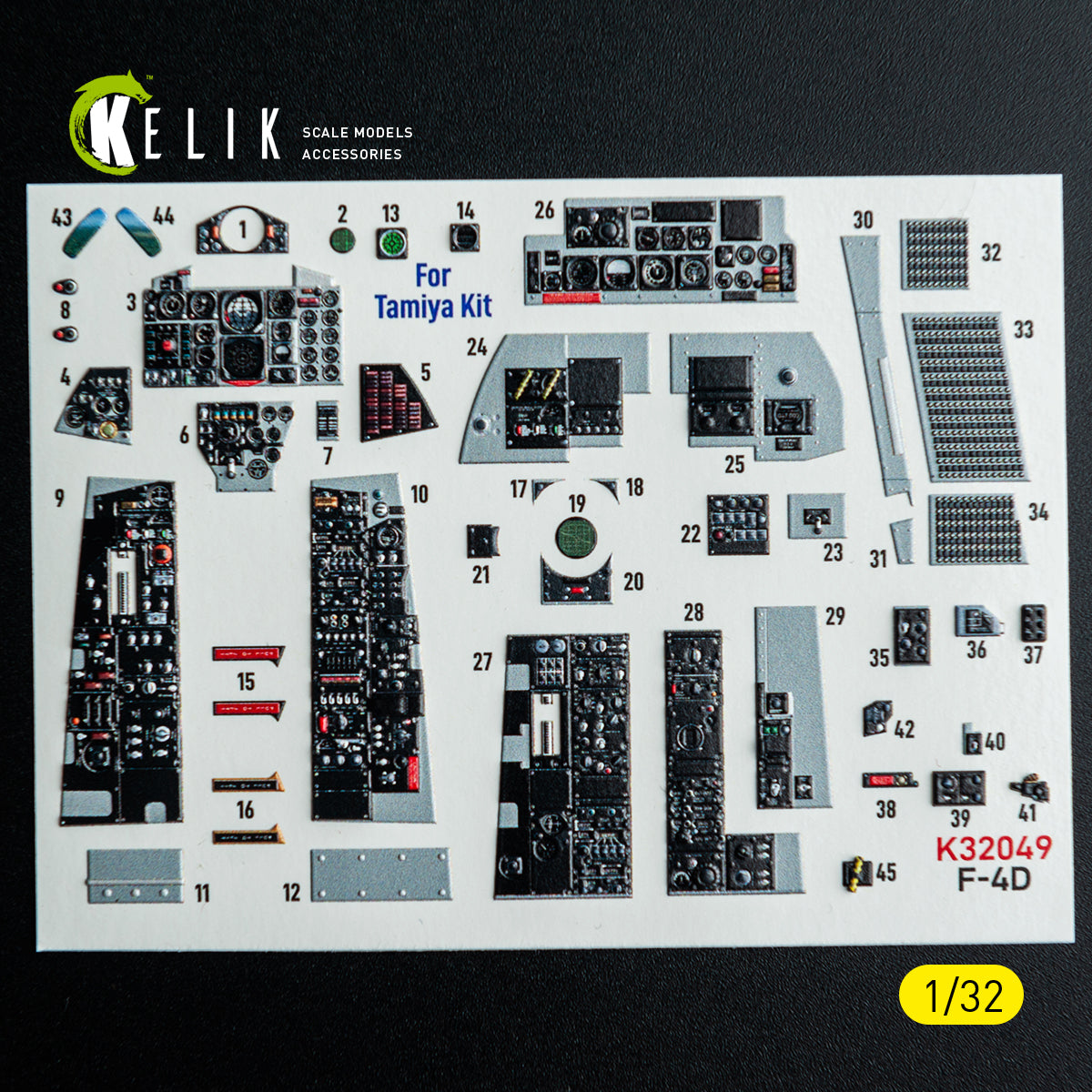 KELIK K32049 F-4D - interior 3D decals for Tamiya kit 1/32 – image 2