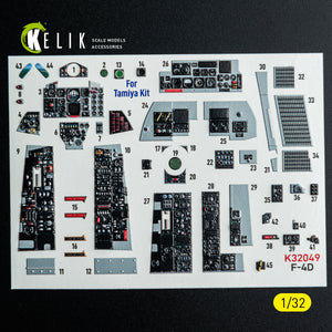 KELIK K32049 F-4D - interior 3D decals for Tamiya kit 1/32 – image 2
