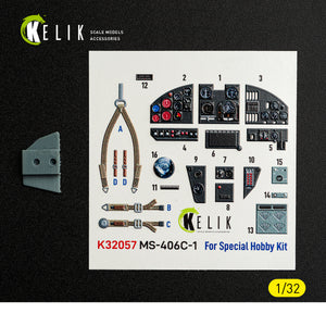 KELIK K32057 MS-406C-1 - interior 30 decals for Special Hobby kit 1/32 – image 2